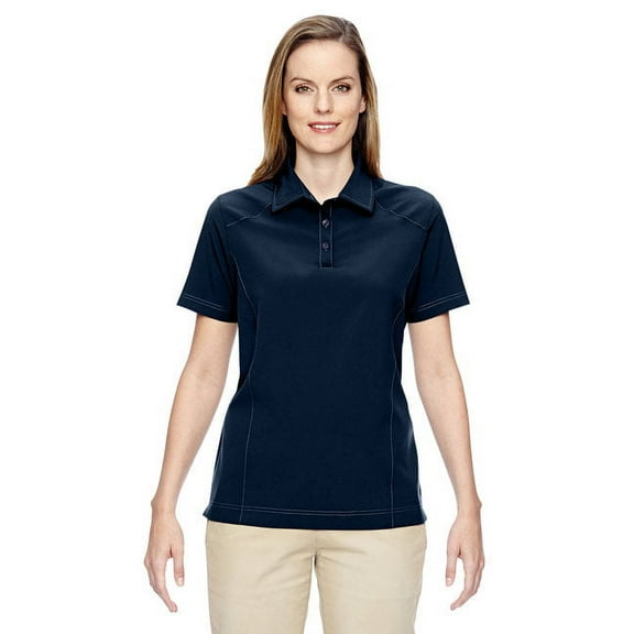North End Ladies' Excursion Crosscheck Woven Polo NAVY XL