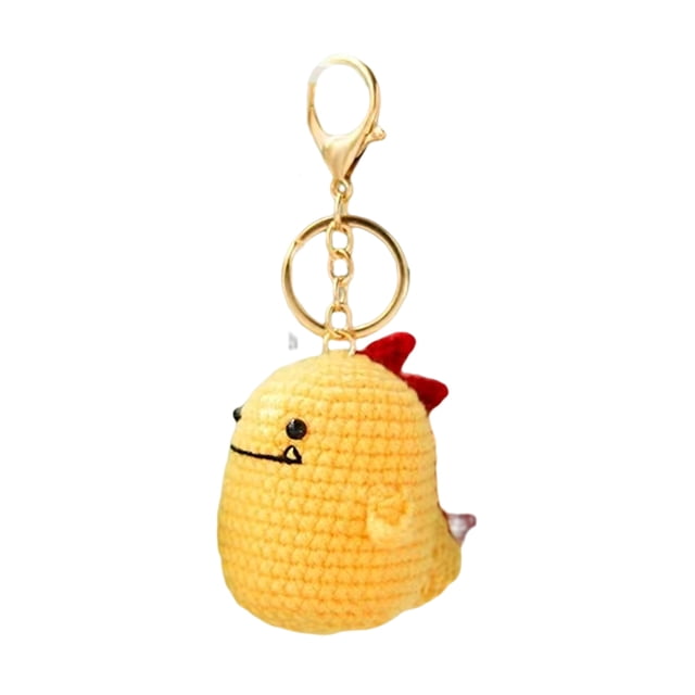 DIY tejer muñeca arte accesorio dinosaurio tejer llavero para principiantes JShteea Libre de BPA
