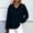 Blue, variant on ClodeEU Womens V Neck Sweatshirts ,Long Sleeve Loose Fit Lightweight Pullover, Fall Clothes Tops Sky Blue,Womens Plus XXL
