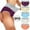 Multicolor-1, variant on Brief Underwear For Women 12 Size,AXXD 5pc Patchwork Briefs Panties Underwear Knickers Bikini Underpants Multicolor L