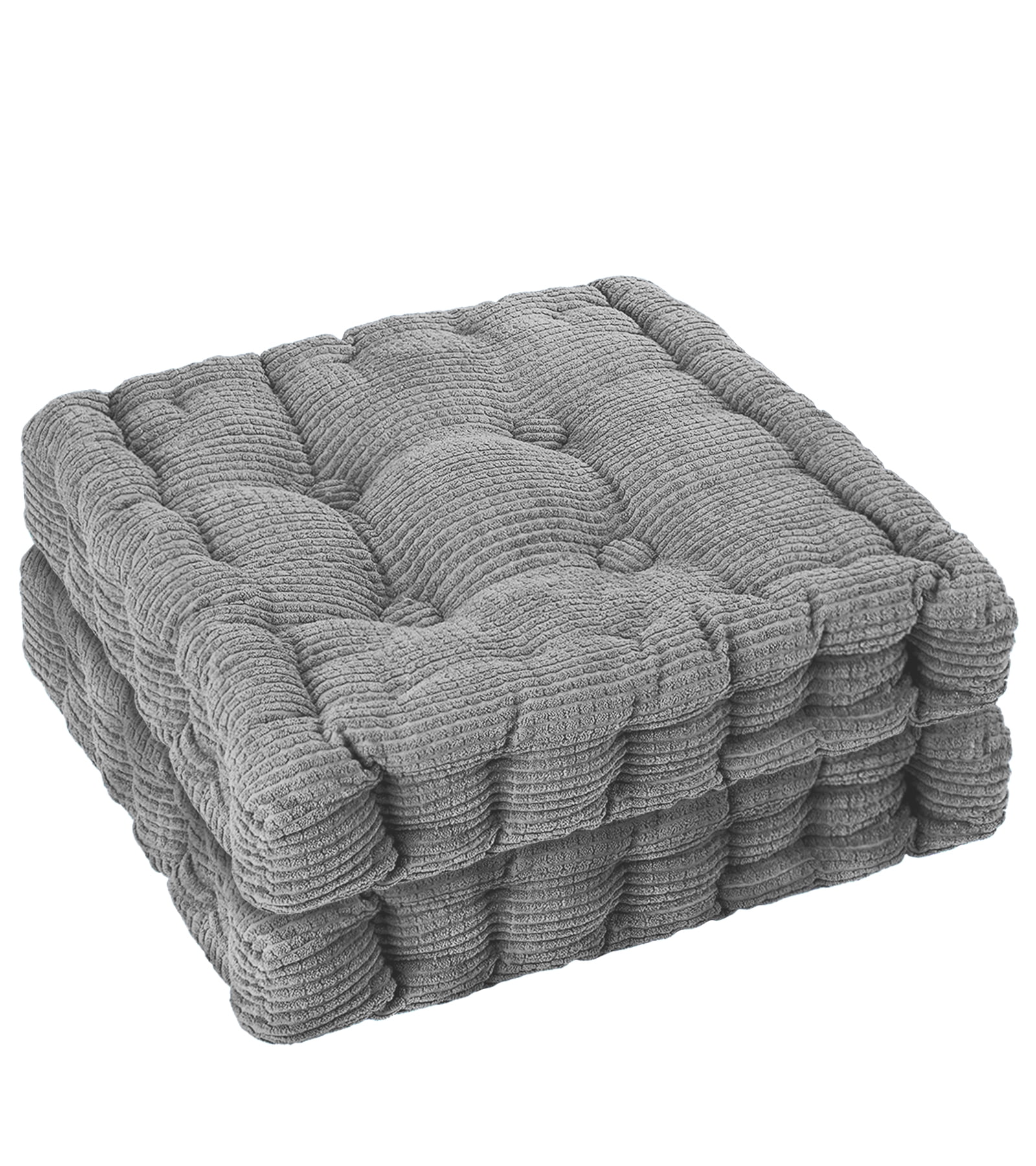 Sanmadrola Floor Pillow Cushion for Adults Set of 2, Chair Cushions Outdoor Indoor with String Chair Room Tatami Sofa,Gray