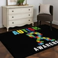 thumbnail image 4 of Cartoon Autism 3'x5' Washable Rug, Abstract Awareness Colorful Blocks Modern Non-Slip Area Rugs for Entryway Kitchen Classroom, Dorm Throw Carpet, Low Pile Soft Indoor Floor Mat, 4 of 9