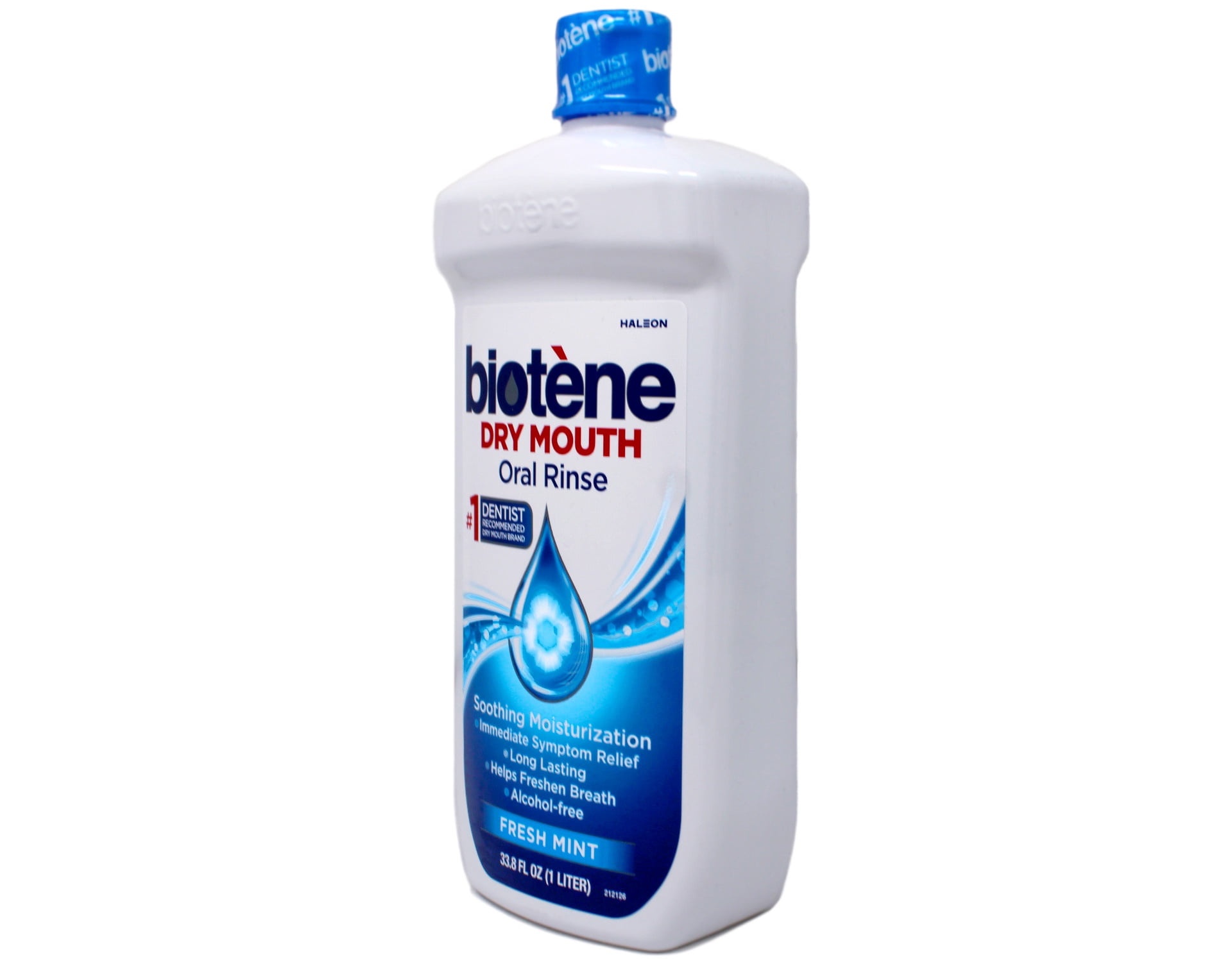 Biotene Oral Rinse Mouthwash for Dry Mouth, Breath Freshener and Dry Mouth Treatment, Fresh Mint - 33.8 fl oz