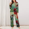 thumbnail image 2 of Sigee Hummingbird Floral Paradise for Women’s Pajama Sets Long-Sleeved Pjs Sets for Women 2 piece Sleepwear-XX-Large, 2 of 7