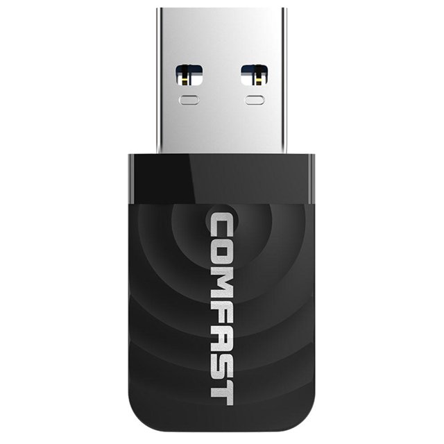 Sywqhk COMFAST CF-812AC Mini USB Tarjeta de red inalámbrica 1300Mbps Ethernet WiFi Dongle