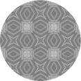 thumbnail image 1 of Ahgly Company Machine Washable Indoor Round Transitional Sonic Silver Gray Area Rugs, 5' Round, 1 of 7