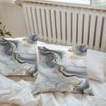 thumbnail image 5 of Abstract Marble Outdoor Pillow Covers Pack of 2 Gradient Black White Gold Texture Waterproof Throw Pillow Covers Decorative Cushion Cases for Patio Garden Tent Balcony Couch 16x16 inch, 5 of 8