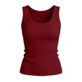 thumbnail image 5 of FAIWAD Ribbed Tank Tops for Women Scoop Neck Sleeveless Tops Summer Slim Fitted Stretch Shirts, 5 of 7