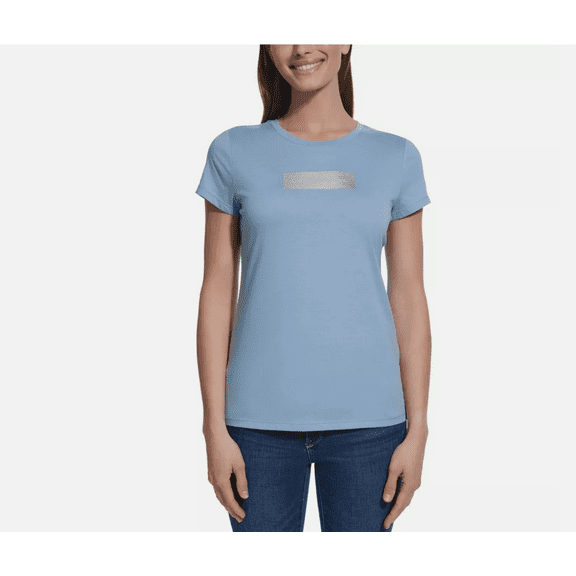 Calvin Klein Jeans Women's Logo T-Shirt, Blue, Medium
