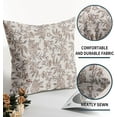 thumbnail image 5 of Floral Block Print Pillow Covers 18x18 Set of 2 Vintage Flower Brown Grey Decorative Throw Pillows Outdoor Rustic Farmhouse Pillowcases Cushion Case Decor for Home Sofa Couch Bed, 5 of 7