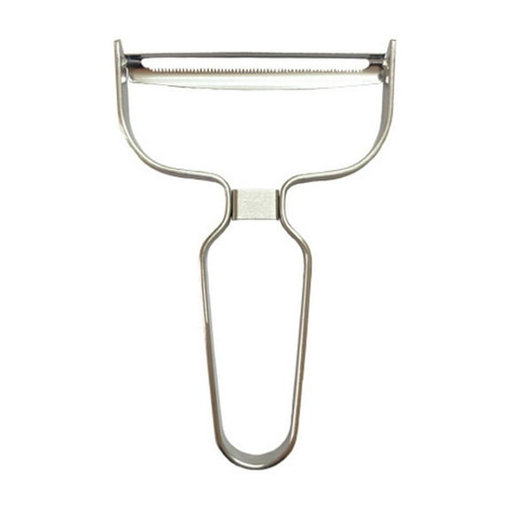 Stainless Steel Cabbage Grater Peeler | Multipurpose Fruit & Vegetable Shredder | Large Melon Grater with Wide Mouth | 1-Piece White Metal Scraper Knife