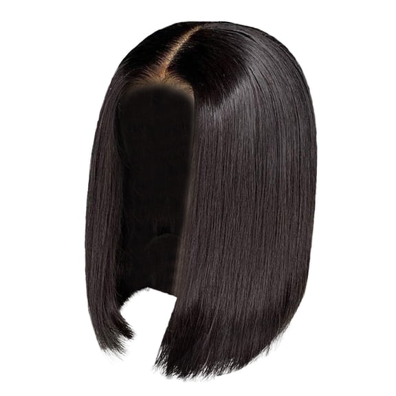 African Women's Short Straight Bob Wig, High Temperature Wire, Heat Resistant up to 180℃, for Daily Styling or Party Hair Transformations