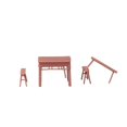 thumbnail image 4 of Juego de silla de escritorio para casa de muñecas, muebles en miniatura para dormitorio, sala de estar y cocina. Sin pintar, 4 of 9