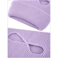 thumbnail image 5 of GRNSHTS 2-Hole Knitted Full Face Cover Ski Neck Gaiter, Winter Balaclava Warm Knit Beanie for Outdoor Sports (Light Purple), 5 of 13