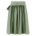 thumbnail image 2 of ZHOGXU Elegant Skirts For Womens Solid Color Elastic Waist A Line Tie Waist Pleated Design Outdoor Shopping Dating, 2 of 4
