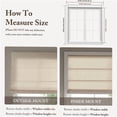 thumbnail image 4 of JERFIT 64" x 31" Ivory Cordless Roman Shade, Room Darkening Thermal Foamback Polyester Fabric, No-Snag Easy Lift Window Blind, 4 of 10
