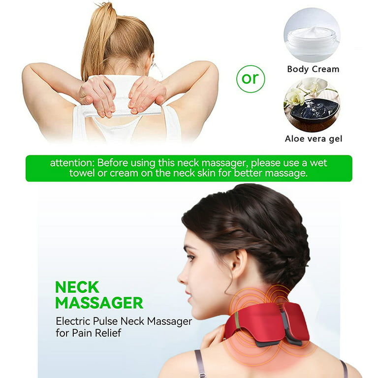 Electric Neck Massager Neck Massager With Heat, 4 Modes 15 Level 12 Massage  Heads Deep Tissue Point Massager, Portable Neck Massager 