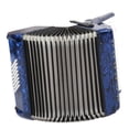 thumbnail image 4 of Accordion, ABS 26 Key 48 Cowhide Bellows Piano Accordion With Strong Bass And Penetrating Treble, Sensitive Button Piano Keyboard Instrument For Beginners, Musical Instrument Lover, 4 of 8