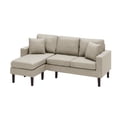 thumbnail image 5 of uhomepro Convertible Sectional Sofa Couch, 72"W L-Shaped Couch with Modern Polyester Fabric for Small Space, High-End Living Room Furniture Couch Sofa Set, Comfortable Fabric Sofa, Beige, Q16789, 5 of 11