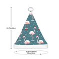 thumbnail image 3 of KLL Christmas Hats for Adults Plush Flamingo Print Santa Hat Xmas Fluffy Santa Claus Hat for Women Men, 3 of 6