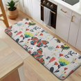 thumbnail image 5 of Gray Red Flower Butterfly Pattern Kitchen Rug Mat,Kitchen Runner Rugs Non Skid Washable,Decorative Kitchen Floor Mats for Kitchen,Sink,Laundry,17"x47.2", 5 of 7