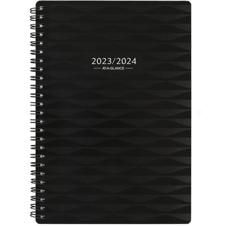 UPC: 0038576989344 | AT-A-GLANCE Elevation Academic 2023-2024 Weekly Monthly Planner Black Small 5 12