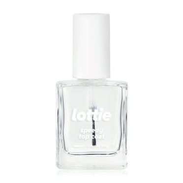 Lottie London Plant Based Gel Effect Base Coat, High Shine, Clear, 0.33 fl oz Bottle