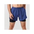thumbnail image 2 of Mens 2 In 1 Running Shorts Quick Dry Athletic Shorts With Liner, Workout Shorts With Zip Pockets And Towel Loop Double-Layer Fitness Shorts To Prevent Exposure Blue L, 2 of 7