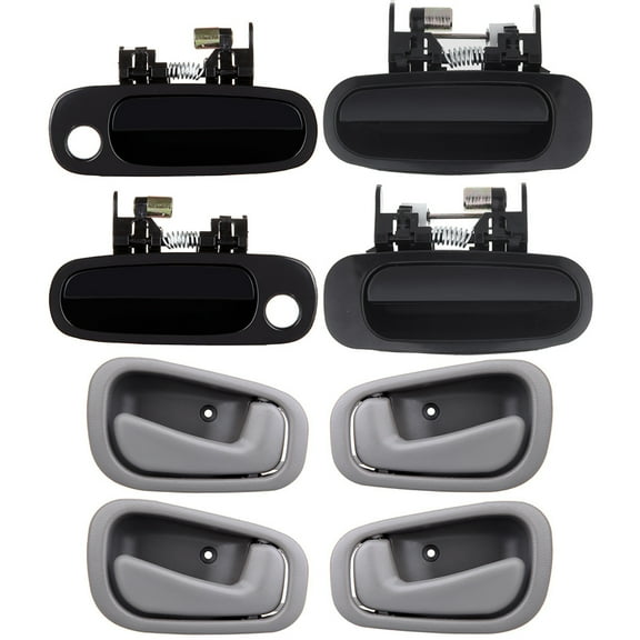 ECCPP Door Handles Exterior Interior Passenger Driver Side Front Rear for 1998 1999 2000 2001 2002 for Toyota Corolla(8pcs)
