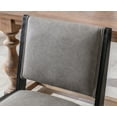 thumbnail image 5 of Guyou Mid Century Modern Dining Chair Set of 2, Faux Leather Upholstered Farmhouse Wooden Kitchen Chair Side Chair with Back for Dining Room Living Room, Grey, 5 of 13