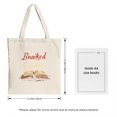 thumbnail image 3 of Stylish Canvas Tote Bag with " Braihed " in vibrant red and yellow featuring a textured open book illustration Perfect for shopping, 3 of 4