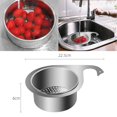 thumbnail image 3 of Strainer,Stainless Swan Sink Strainer Basket Swan Drain Basket For Kitchen Sink Side Kitchen Sink Swan Drain Strainer Basket Corner Multifunctional Drain Basket For Fruit Vegetabl, 3 of 9