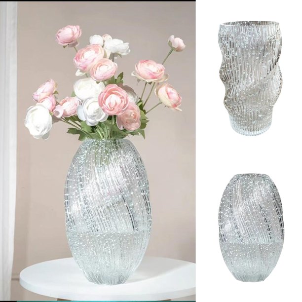 Jarrón de vidrio luminoso para flores hidropónicas, moderno, decorativo, fluorescente, que brilla en la oscuridad, para decoración del hogar (paquete de 1) Yulucky
