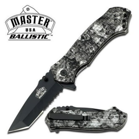 Spring Assisted Opening Knife - master grey skull camo tanto spring assisted opening hunting pocket knife new