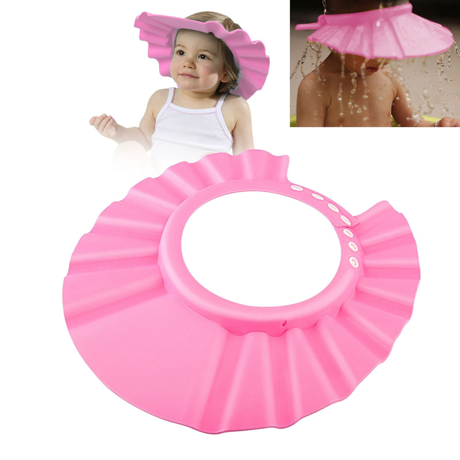 Baby Bath Shampoo Kids Adjustable Children Wash Hair Shower Hat Cap Shield^led5 