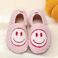 thumbnail image 2 of Smile Face Slippers Kids Cute Toddler House Slippers for Boys Girls Soft Non-Slip Home Shoes Warm Cozy Socks, 2 of 7