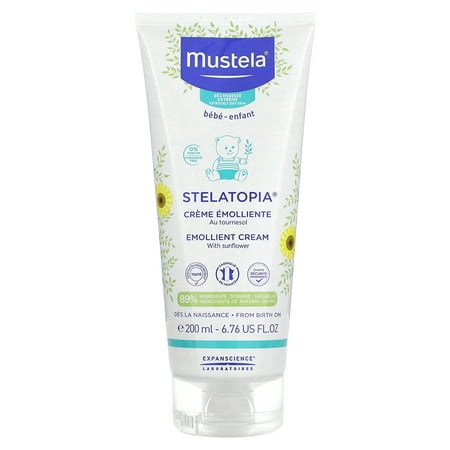 UPC: 3504105033507 | Stelatopia Emollient Cream with Sunflower Fragrance Free 6.76 fl oz (200 ml) Mustela