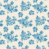The Pioneer Woman 44" 100% Cotton Cheerful Floral Sewing & Craft Fabric 8 yd By the Bolt, Blue and Off-White