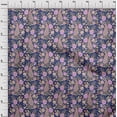thumbnail image 4 of oneOone Cotton Poplin Medium Blue Fabric Paisleys Craft Projects Decor Fabric Printed By The Yard 56 Inch Wide, 4 of 6