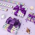 thumbnail image 3 of CCOCC Birthday Wrapping Paper Iridescent Gift Wrapping Paper Mini Roll,3 Rolls Happy Birthday Polka Dots Stripes Printed Assortment-17 Inch X 120 Inch(10Feet) Per Roll, 3 of 7