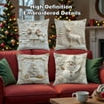 thumbnail image 3 of Christmas Cushion Covers Set of 4, 3D Soft White Christmas Throw Pillow Covers Snowman Reindeer Trees Decor Holiday Pillow Cover Farmhouse for Couch Sofa Bed (18" x 18" (Pack of 4)), 3 of 8