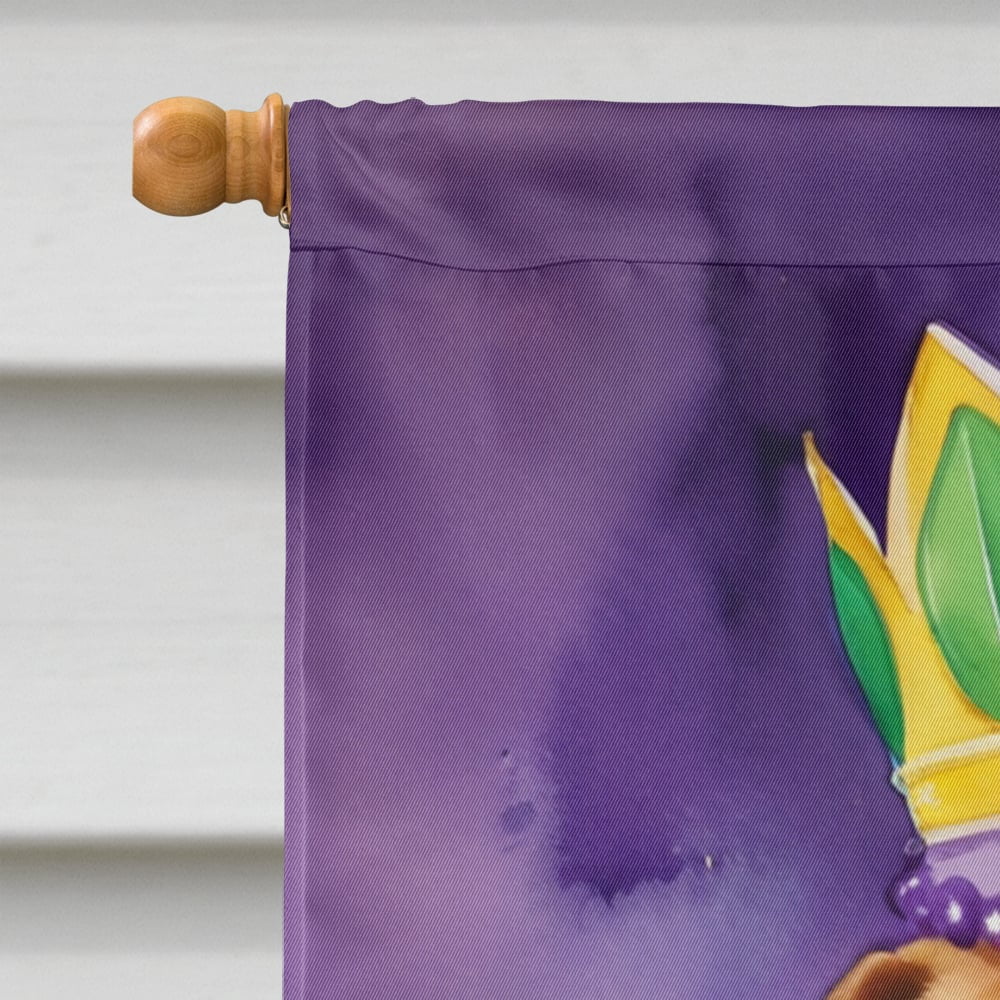Dogue de Bordeaux King of Mardi Gras House Flag 28 in x 40 in