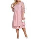 thumbnail image 2 of Vestidos de talla grande para mujer, vestido Formal floral bordado, suelto, fiesta de boda, fiesta de graduación, ropa de mujer con cuello redondo, 2 of 4