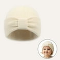 thumbnail image 2 of ANINEO Winter Baby With Bow Knitted Soft Warm Yarn Hat Girls Boys Cute Caps Soft Kids Wear, 2 of 5