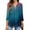 Dark Blue, variant on Womens 3/4 Sleeve V Neck Clothes Cold Shoulder Cut Out Cute Tshirts Casual Tunic Solid Color Blouse Tees Tops