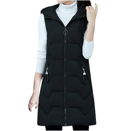 

FREE SHIPPING-camisole Women Casual Fashion Slim Zippers Sleeveless Zipper Solid Warm Coat Tops Vest nightgowns for women lingerie valentines day birthday gifts Black