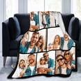 thumbnail image 4 of Custom Photo Blanket for Couples, Personalized Fleece Throw Blankets, Flannel Picture Blanket, Gifts for Husband/Wife/Girlfriend/Boyfriend, Birthday Valentines 30" W x 40" L, 4 of 6