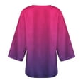 thumbnail image 4 of YABCSAZ Women's Tops 3/4 Sleeve Lightweight Gradient Color Cardigan Casual Loose Fit Open-Front Plus Size Coat for Beach Outwear Summer Saving Clearance!, 4 of 4