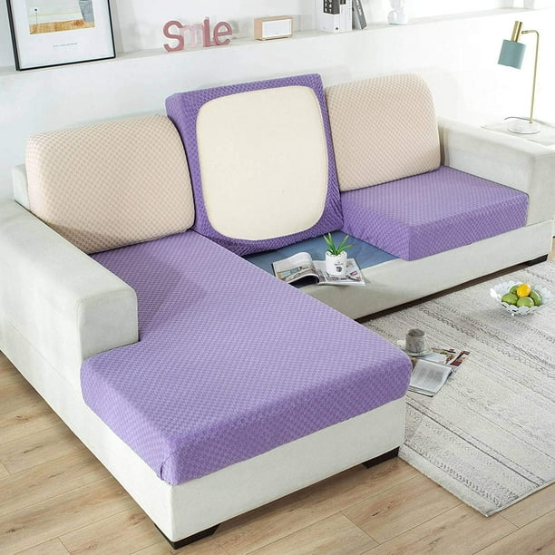 Stretch Seat Cushion Cover Sofa Slipcover for L Shaped Sofa Chaise