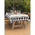 thumbnail image 3 of Outdoor Tablecloth with Umbrella Hole for Patio/Picnic/Party/Camping, Sunflowers Waterproof Table Cloth Rectangle Table Cover Washable, Yellow Floral Botanical Black White Plaid Farmhouse (60"x 102"), 3 of 8